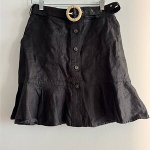 Banana Republic Black Ruffle Hem Mini Skirt